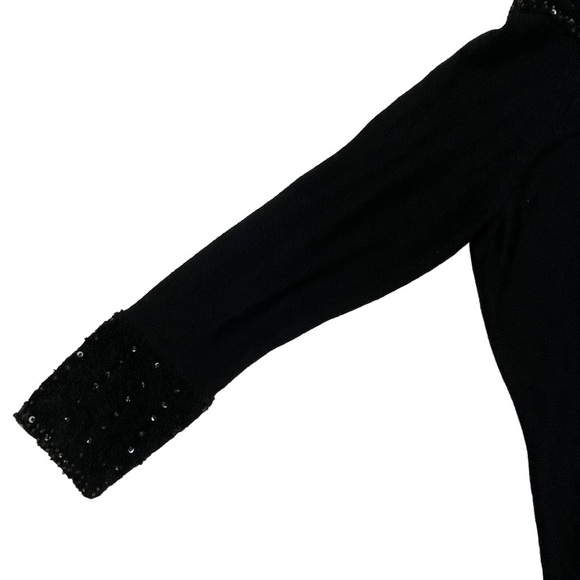 BEREK RHINESTONE CRYSTAL BUTTON DOUBLE BREASTED COTTON KNIT CARDIGAN SWEATER - Picture 13 of 14